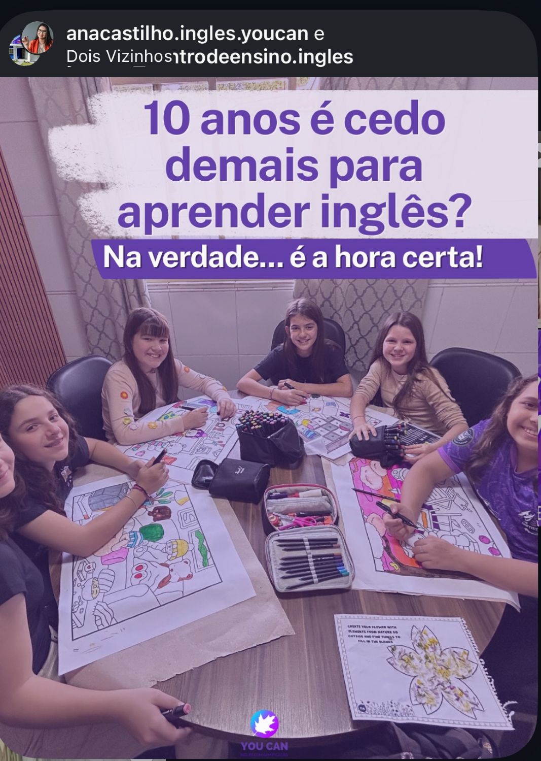 10 anos é cedo demais para aprender inglês?
